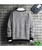 Men's grey contrast black knit detail long sleeve sweater 04