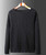 Men's black stripe texture detail long sleeve sweater 01