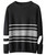 Men's black white stripe detail long sleeve sweater 06