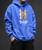 Men's blue Tokyo cat pattern print hoodies with pouch pocket 02