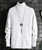 Men's white high neck pull over sweater in plain