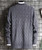 Men's grey cross weave texture pull over sweater 02