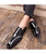 Men's white retro leather slip on dress shoe 02