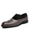 Gray retro sewed effect leather slip on dress shoe 01