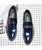 Blue metal buckle pattern slip on dress shoe 03