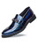 Blue metal buckle pattern slip on dress shoe 06