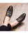 Golden patent sequins slip on dress shoe with metal buckle 08