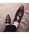 Red tassel croc pattern leather slip on dress shoe point toe 03