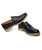 Black microfiber leather slip on dress shoe  08