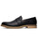 Black microfiber leather slip on dress shoe  09