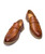 Brown microfiber leather slip on dress shoe 05