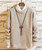 Men's apricot pull over round neck sweater in plain