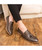 Brown retro tassel casual leather slip on dress shoe 03