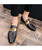 Black patent sequins tassel leather slip on dress shoe 03