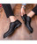 Black retro leather derby dress shoe 07