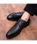 Black retro leather derby dress shoe 09