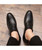 Black casual leather derby dress shoe 07