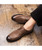 Brown casual leather derby dress shoe 03