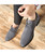 Grey suede leather derby dress shoe point toe 07