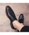 Black retro brogue leather derby dress shoe 06