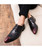 Red crocodile skin pattern leather derby dress shoe 09