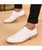 White crocodile skin pattern leather derby dress shoe point toe 04