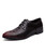 Red crocodile skin pattern leather derby dress shoe point toe 01