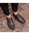 Brown classic retro leather derby dress shoe 02