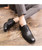 Men's black leather retro oxford dress shoe 05