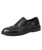 Black brogue sewed effect leather derby dress shoe 01