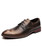 Golden croco skin pattern derby dress shoe 01