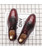 Red croco skin pattern derby dress shoe 09