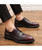 Red croco skin pattern derby dress shoe 02