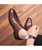 Brown retro brogue leather derby dress shoe 07