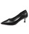 Black metal in front heel dress shoe point toe 01