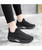 Women's black texture pattern rocker bottom shoe sneaker 02