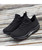 Women's black texture pattern rocker bottom shoe sneaker 13