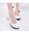 White crocodile skin pattern slip on heel dress shoe 02