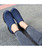 Women's blue stripe slip on sock like double rocker bottom sneaker 10