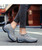 Women's grey stripe slip on sock like double rocker bottom sneaker 09