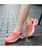 Women's orange hollow stripe slip on double rocker bottom shoes 07