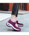 Women's purple hollow low cut velcro double rocker bottom sneaker 04