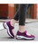 Women's purple hollow low cut velcro double rocker bottom sneaker 03