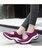 Women's purple hollow low cut velcro double rocker bottom sneaker 07