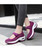 Women's purple hollow low cut velcro double rocker bottom sneaker 08