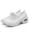 Women's white hollow low cut velcro double rocker bottom sneaker 12