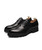 Black croc pattern brogue leather derby dress shoe 08