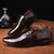 Brown lace up from side leather oxford dress shoe 08