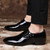 Black lace up from side leather oxford dress shoe 02