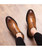 Brown retro brogue leather derby dress shoe 04